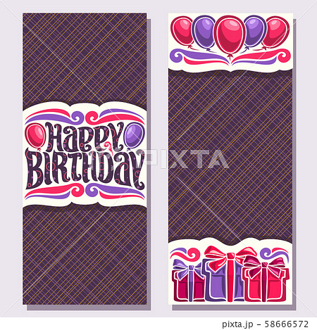 Vector greeting cards for Birthday Holiday 58666572