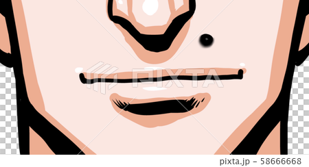 Mouth, male, beard, nasal hair, mole, hair, complex 58666668