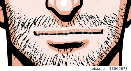 口元 男性 ヒゲ 鼻毛 ホクロ 毛 コンプレックスのイラスト素材 口元 男性 ヒゲ 鼻毛 ホクロ 毛 コンプレックスのイラスト素材