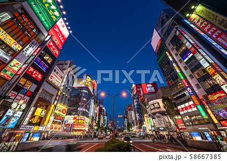 東京都 新宿歌舞伎町 歓楽街の写真素材