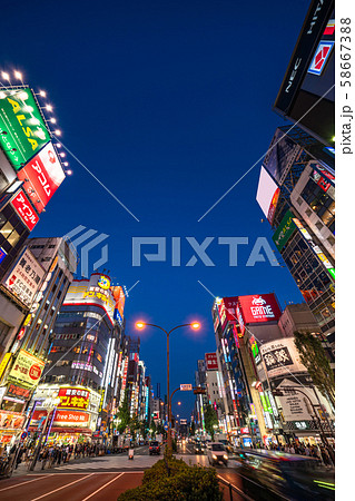 東京都 新宿歌舞伎町 歓楽街の写真素材