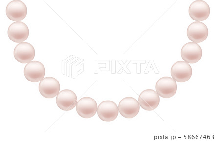Vector illustration of a realistic pearl necklace Vector illustration of a realistic pearl necklace 58667463
