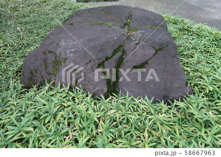 山本有三記念館の前にある路傍の石 58667963
