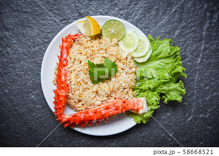 Fried Rice crab seafood - Healthy food fried rice 58668521