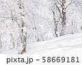 雪山　雪景色  snow 58669181