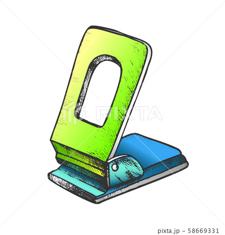 Puncher Stationery Equipment Color Vector 58669331