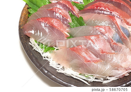 フクラギの刺身の写真素材
