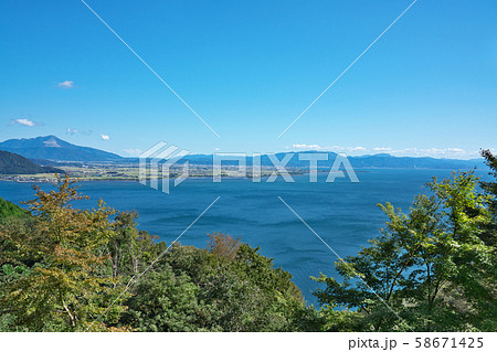 【葛籠尾崎展望台より琵琶湖】 滋賀県長浜市高月町片山 58671425
