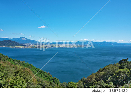 【葛籠尾崎展望台より琵琶湖】 滋賀県長浜市高月町片山 58671426