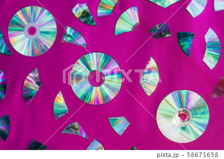 Vintage CD or DVD disk background. 58671658