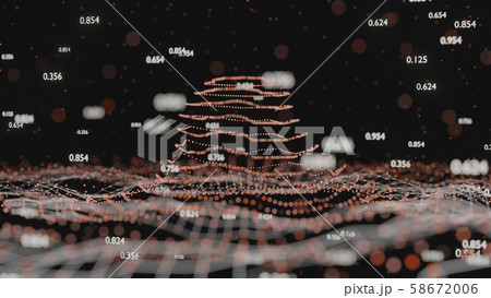 Big Data Visualization. 3D illustration infographic 58672006