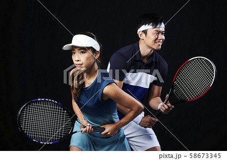 テニス　スポーツ　男女 58673345