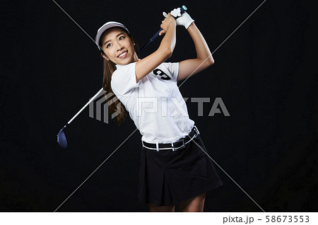 ゴルフ　ゴルファー　女性 58673553