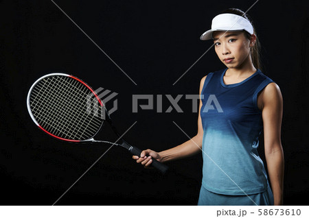 女子テニス テニスプレイヤー 女性の写真素材