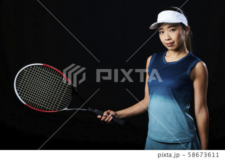 女子テニス　テニスプレイヤー　女性 58673611