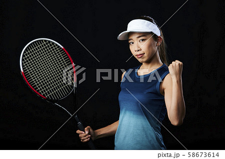 女子テニス テニスプレイヤー 女性の写真素材