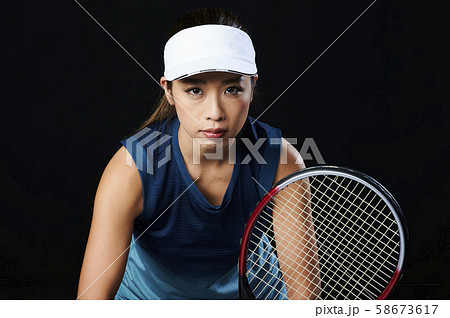 女子テニス テニスプレイヤー 女性の写真素材