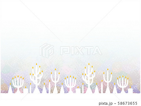 大人っぽいクリスマスの背景イラスト　キャンドルナイト 58673655