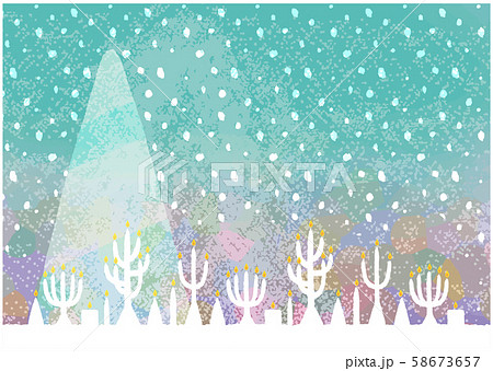 大人っぽいクリスマスの青系の背景イラスト キャンドルナイト 大人っぽいクリスマスの青系の背景イラスト キャンドルナイト 58673657