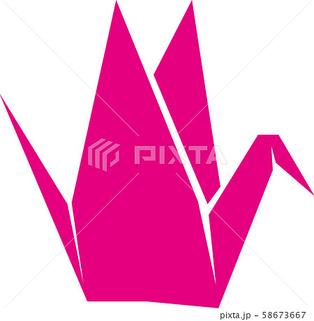 折り鶴アイコンイラスト 58673667