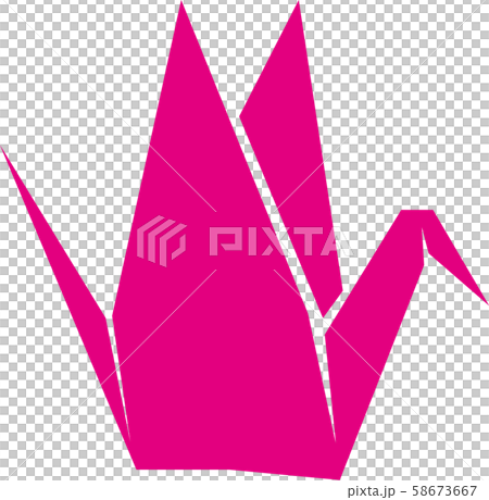 折り鶴アイコンイラスト 58673667