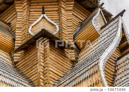 Fragment of wooden church Fragment of wooden church 58675896