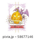 Happy Halloween Print on a white background 58677146