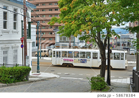 鉄道　路面電車：函館市電　本線　710形(723)　 58678384