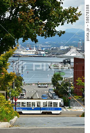 鉄道　路面電車：函館市電　本線　8000形(8005)　 58678388