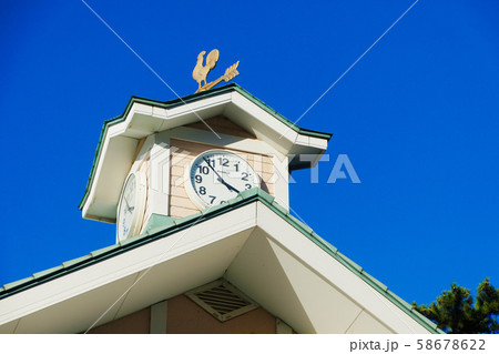 前橋市中央児童遊園　るなぱあく　時計台と風見鶏　アップ 58678622