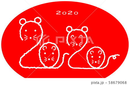 子年・年賀状イラスト 子年・年賀状イラスト 58679068