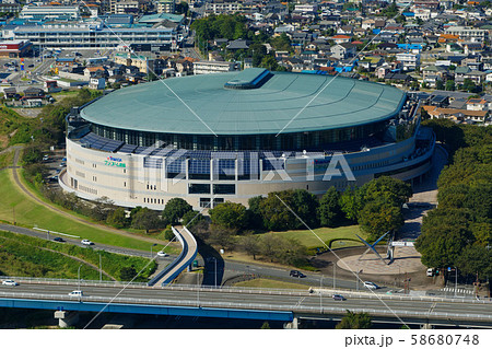 群馬県庁 展望ホールよりヤマダグリーンドーム前橋を望む 群馬県庁 展望ホールよりヤマダグリーンドーム前橋を望む 58680748