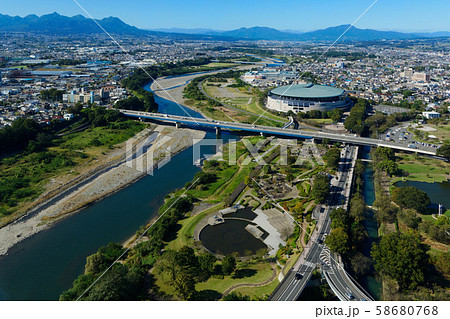 展望台よりヤマダグリーンドーム前橋を望む 展望台よりヤマダグリーンドーム前橋を望む 58680768