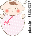 眠る赤ちゃん 58684337