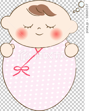 眠る赤ちゃん 眠る赤ちゃん 58684337