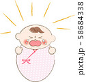 泣く赤ちゃん 58684338