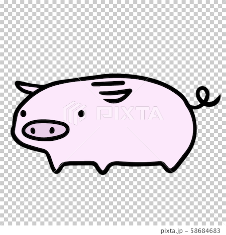 ブタの貯金箱のイラスト素材