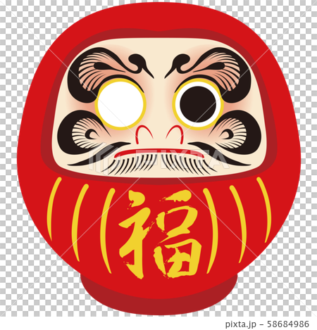 新年賀卡材料達摩紅 新年賀卡材料達摩紅 58684986