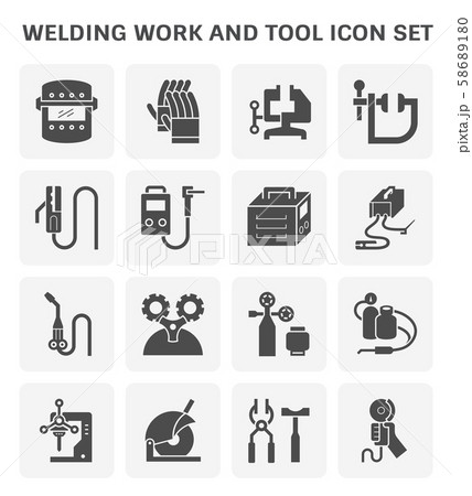welding work icon welding work icon 58689180