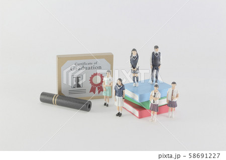 a figure of student with book setting a figure of student with book setting 58691227