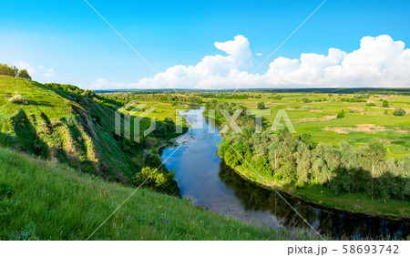 River and field River and field 58693742