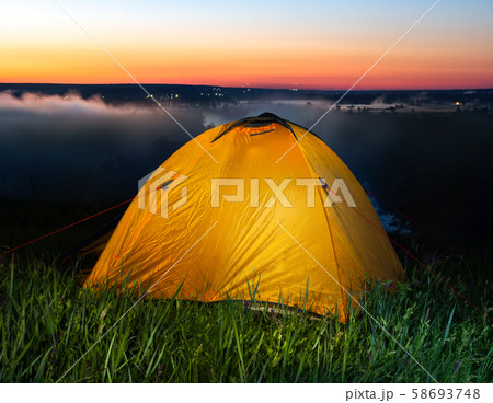 Tent in steppe Tent in steppe 58693748