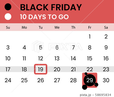 Black friday banner as calendar with countdown 58695834