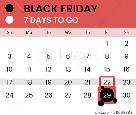 Black friday banner as calendar with countdown Black friday banner as calendar with countdown 58695838