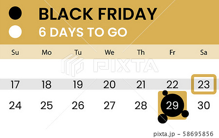 Black friday banner as calendar with countdown Black friday banner as calendar with countdown 58695856