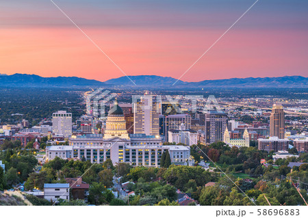 Salt Lake City, Utah, USA Downtown 58696883