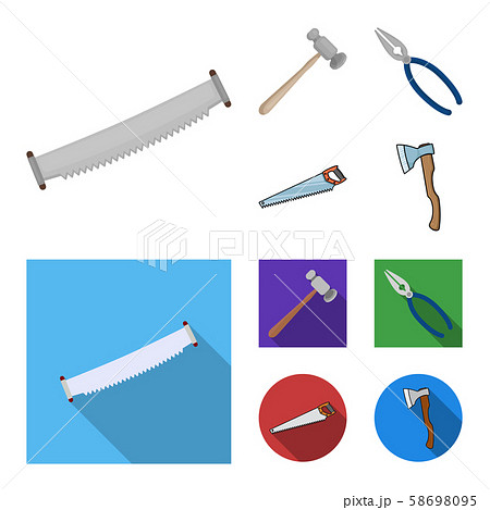 Isolated object of tool and construction icon. Collection of tool and carpentry vector icon for 58698095
