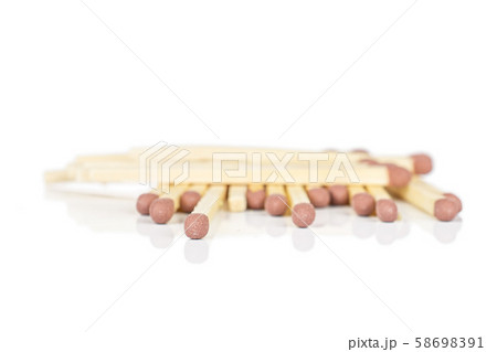 Brown safety match isolated on white 58698391