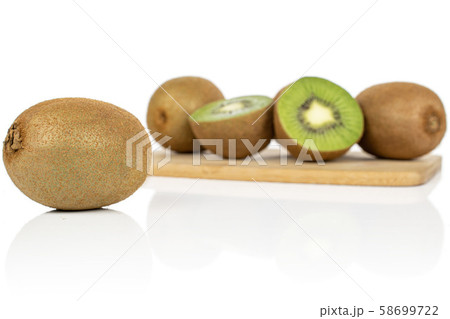 Exotic brown kiwifruit isolated on white 58699722