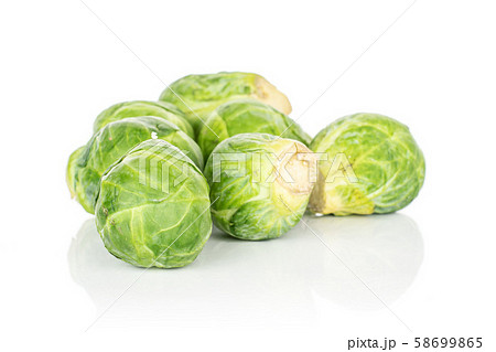 Fresh brussels sprout isolated on white Fresh brussels sprout isolated on white 58699865